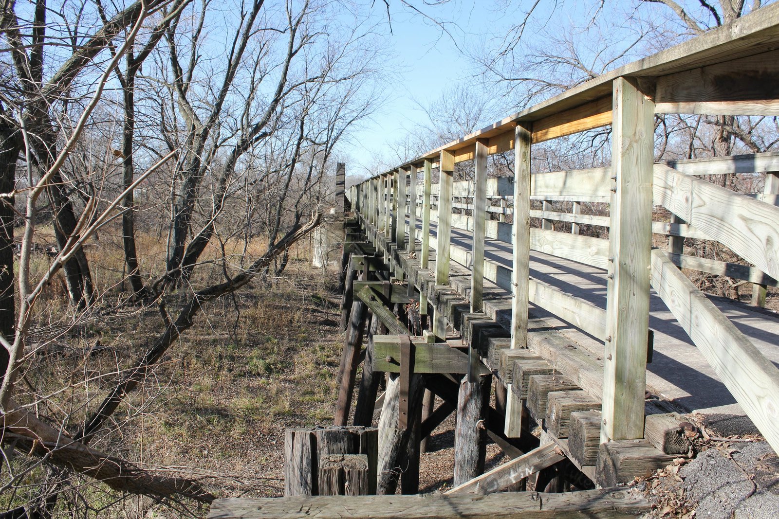 Looking west